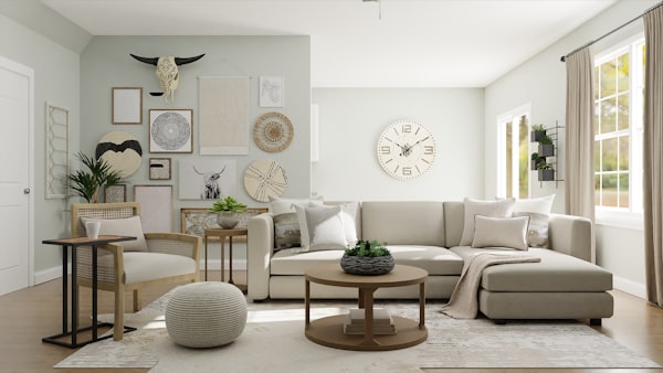 Schlafzimmer mit frischer Wandgestaltung